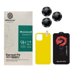 محافظ صفحه نمایش نیلکین مدل HORO مناسب برای گوشی موبایل اپل iPhone 11 Pro Max به همراه محافظ پشت گوشی و محافظ لنز دوربین