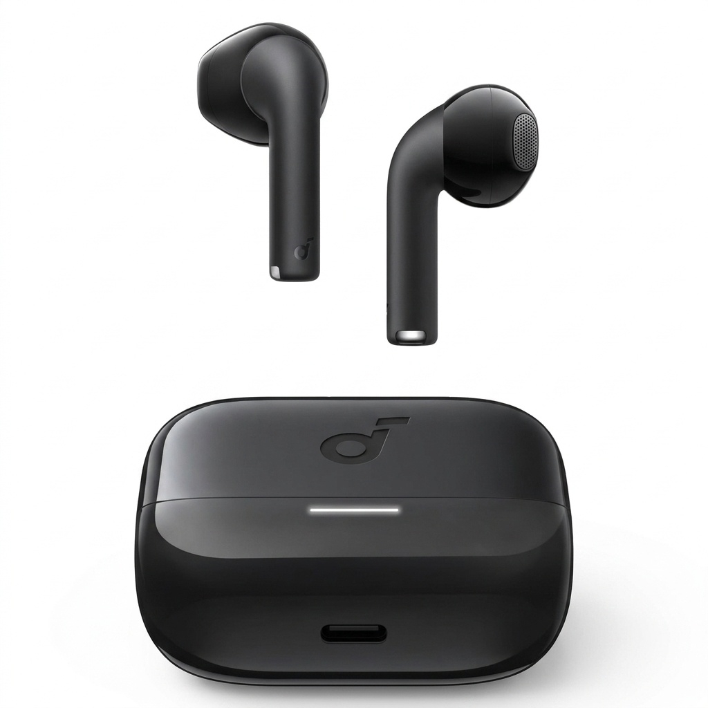 هدفون بلوتوثی انکر مدل Soundcore K20i با نویز کنسلینگ میکروفون (ENC)، درگاه شارژ USB Type-C، دارای کنترل لمسی، مقاوم در برابر پاشش آب با استاندارد 1 هدفون بلوتوثی انکر Soundcore K20i با فناوری BassUp