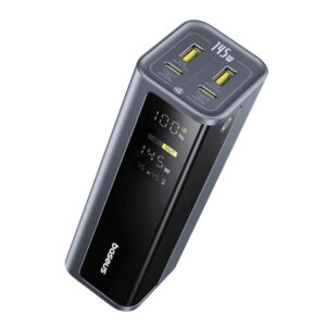 پاوربانک بیسوس EnterGeek GP12 ظرفیت 20800 میلی آمپر ساعت با توان 145 وات و 4 پورت خروجی