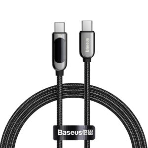 کابل USB-C بیسوس Display با نمایشگر دیجیتال توان