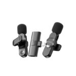 میکروفن بی سیم ارلدام مدل MC8L میکروفن یقه‌ای دو نفره با دانگل لایتنینگ