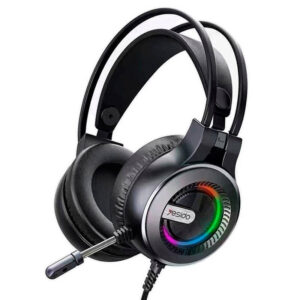 هدست گیمینگ یسیدو EK02، هدفون بازی با درایور 50mm، نور RGB، میکروفون قابل تنظیم و کابل بافته‌شده
