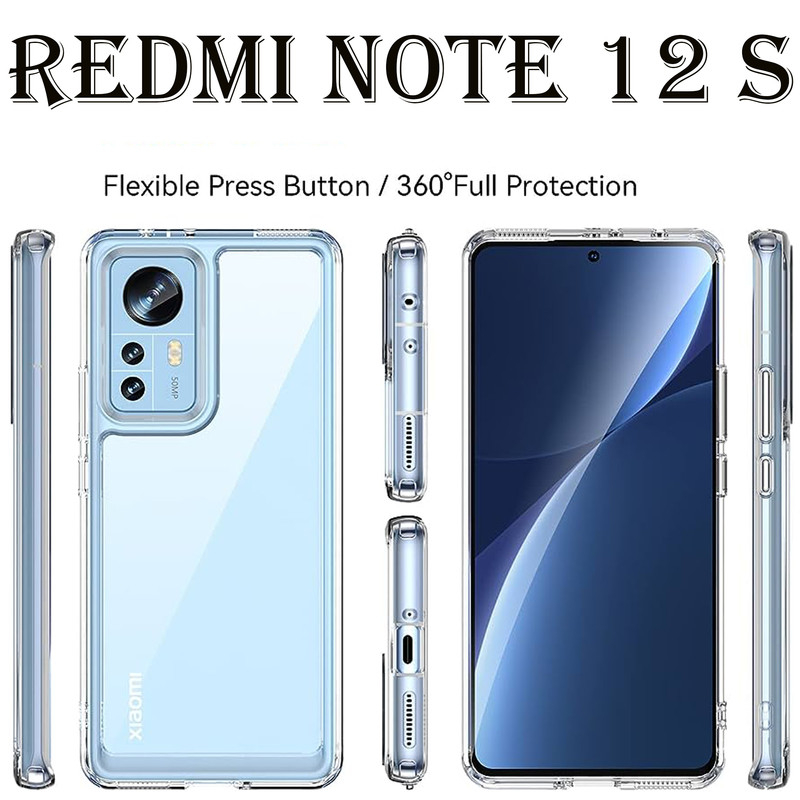 کاور مدل ژله ای ایر بگ دار مناسب برای گوشی موبایل شیائومی Redmi Note 12S