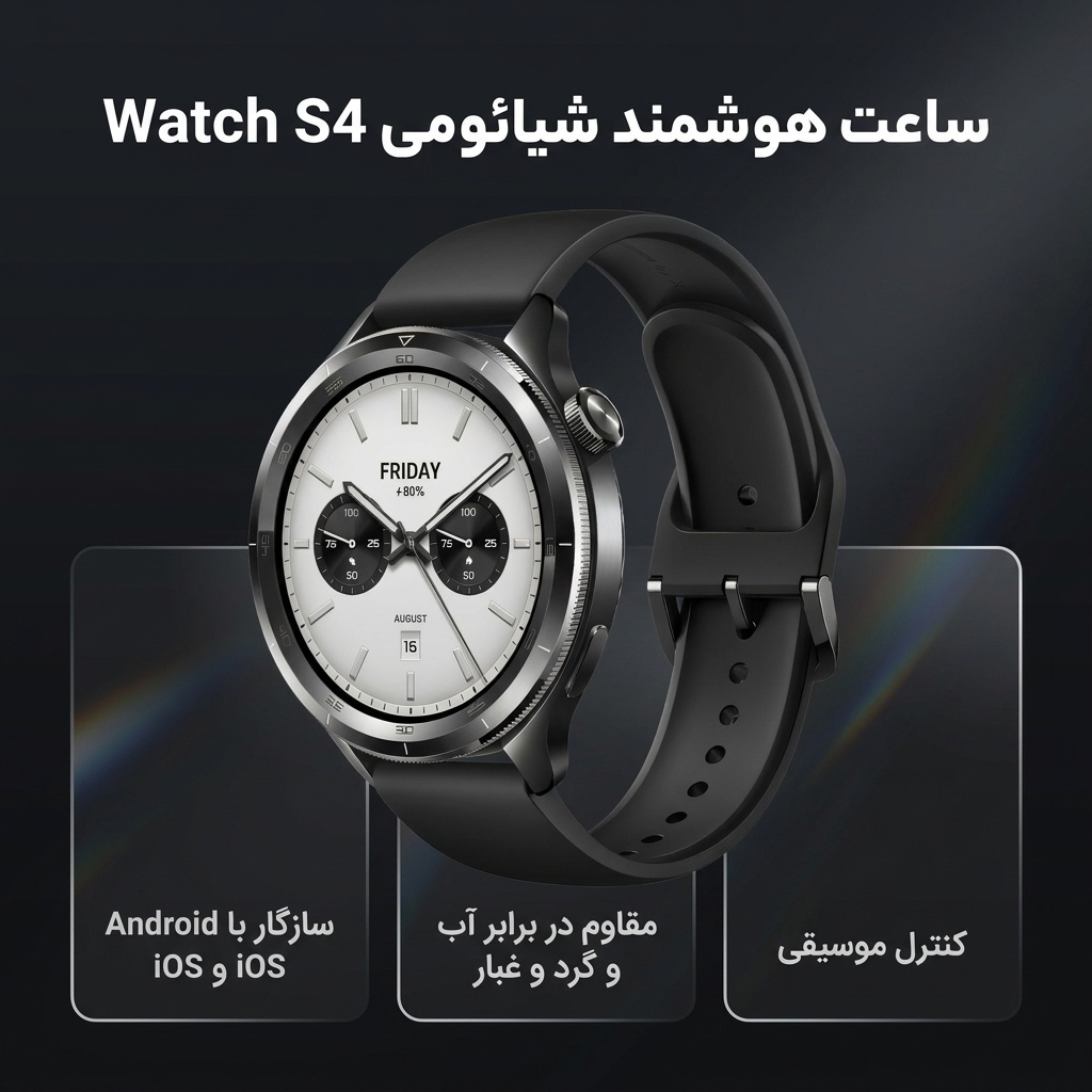 ساعت هوشمند 47 میلی متری شیائومی مدل Watch S4 بند سیلیکون