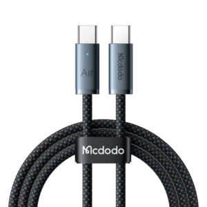 kabol usb c mcdodo ca 708 طول 1.2 متر با روکش نایلونی، نشانگر LED و چیپ E-Marker