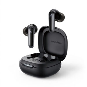 هدفون بلوتوثی Anker Soundcore P40i با کیسه شارژ مشکی و طراحی مدرن