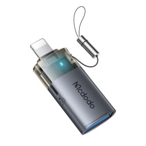 مبدل لایتنینگ مک دودو OT-785 با ورودی USB و کارت‌خوان MicroSD