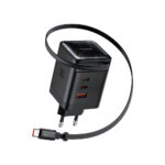 شارژر دیواری مک دودو CH-847 با فناوری GaN و کابل USB-C جمع‌شونده