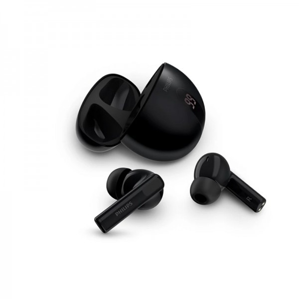 هندزفری بلوتوثی Philips TAT3559 با طراحی مشکی سبک و کیس شارژ