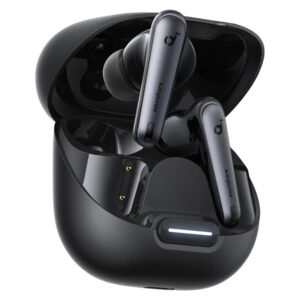 هدفون بلوتوثی انکر مدل Soundcore Liberty 4 NC با نویز کنسلینگ فعال (ANC)، درگاه شارژ USB Type-C، پشتیبانی از فرمان لمسی، مقاوم در برابر پاشش آب