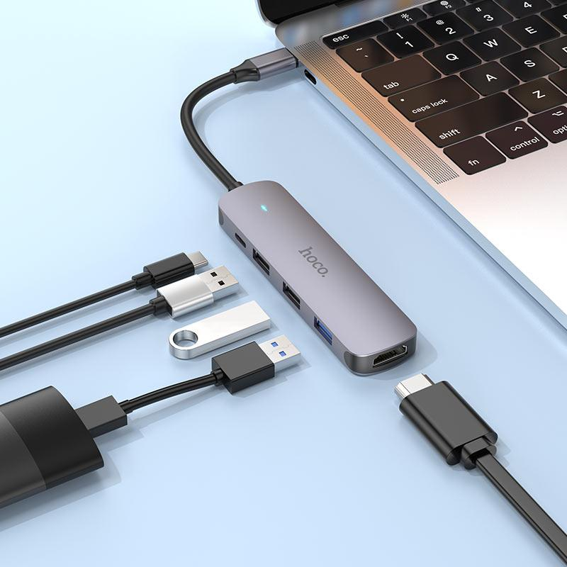 هاب 5 پورت USB-C هوکو مدل HB27 5IN1 - تصویر 3